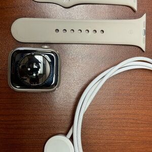 Apple Watch with Beige Band